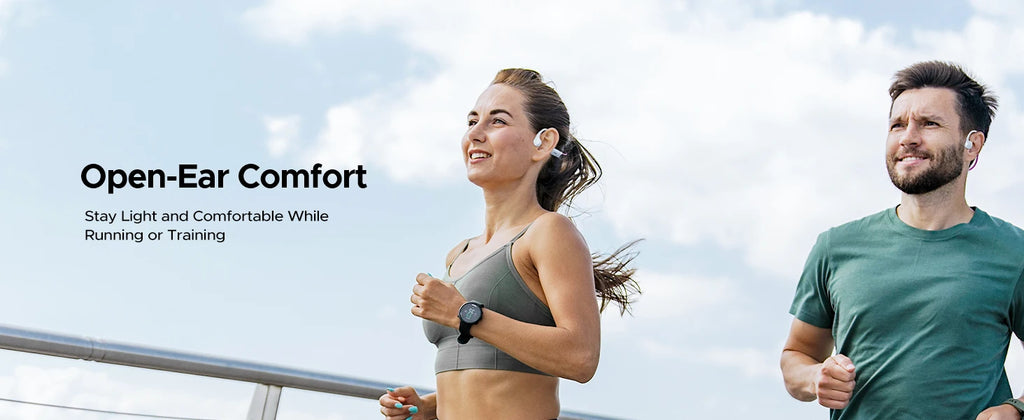 DOOGEE BoneBeat Run Bone Conduction Headphones Open-Ear Wireless Sports Earphone 10 Hours Battery Life for Running, Cycling