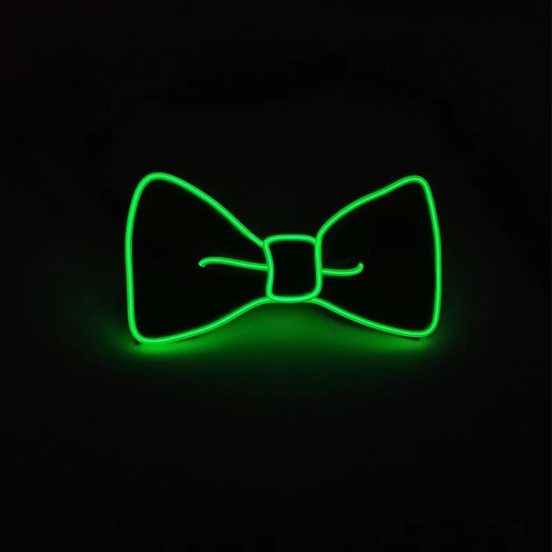 LED Glowing Bow Ties for Men Light Up Ties Personalized Night Club Concert Masquerade Accessory for Carnival Decor