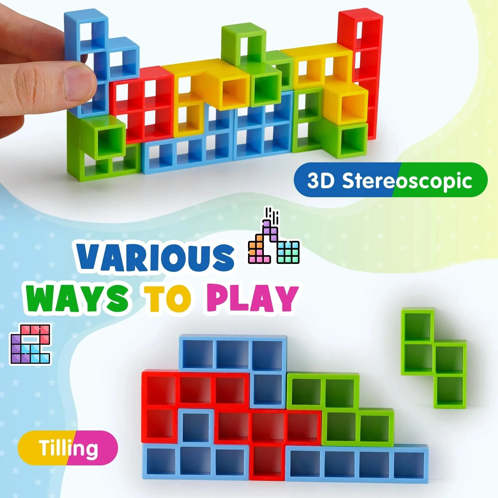 Puzzles Tetra Tower Fun Balance Stacking Building Blocks Board Game for Kids Adults Friends Team Dorm Family Game Night Partie