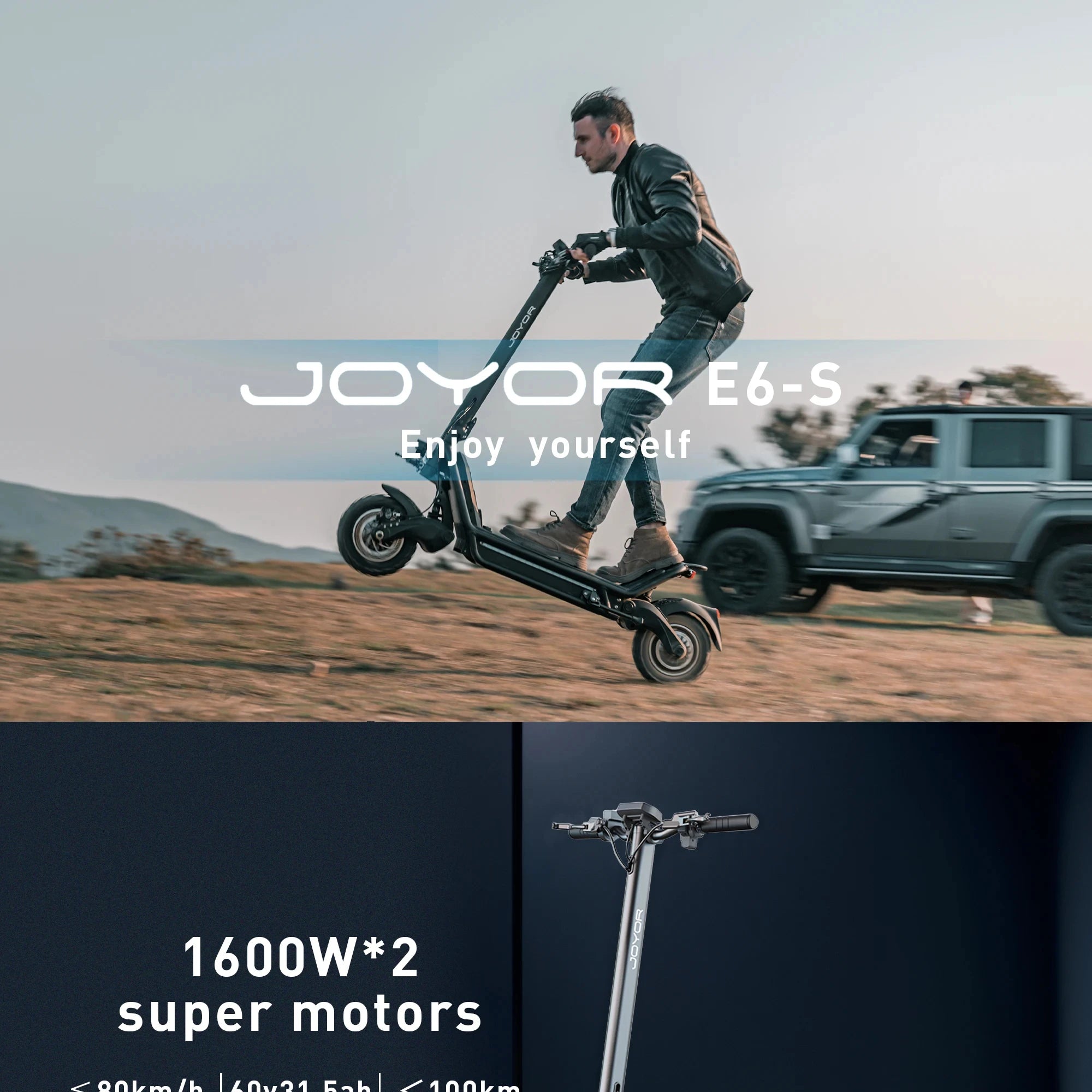 JOYOR E6-S Adult Electric Scooter 3200W Motor 60V31.5AH Battery Off-road EScooters NFC Unlock Hydraulic Brake Foldable E-Scooter