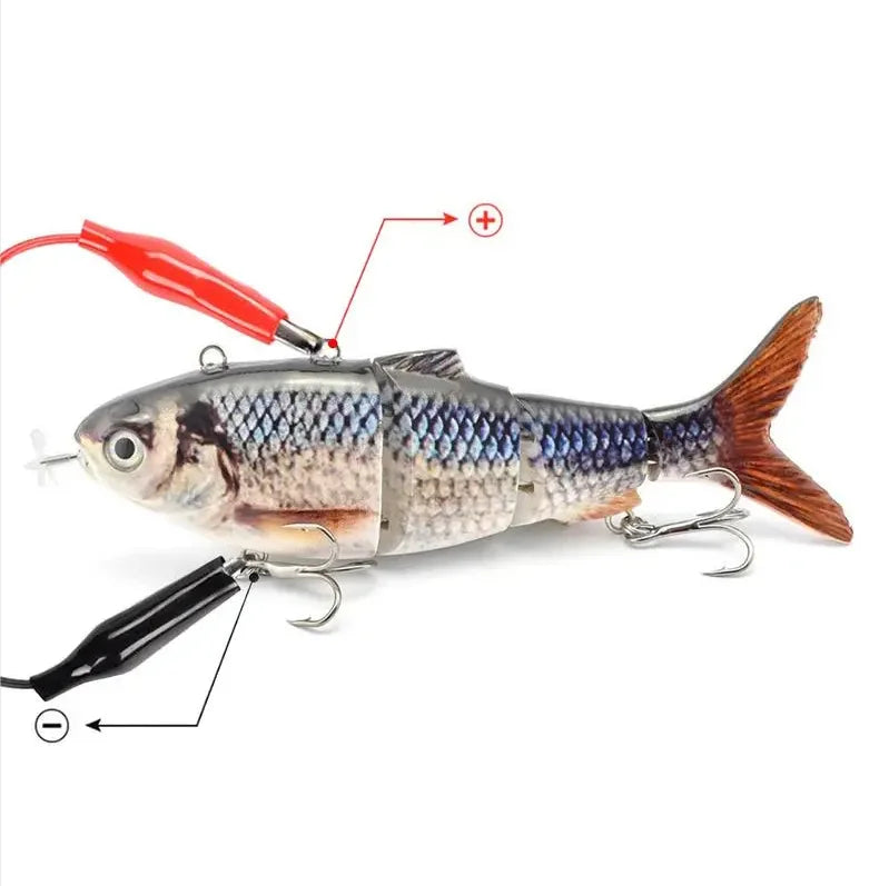 Automatic Swimbait Electric Robotic Fishing Lure 4-Segement Auto Multi Jointed Bait USB Rechargeable Wobbler Pesca Accessories