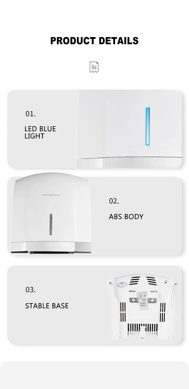 Fully Automatic Hand Dryer Induction Hot and Cold Hand Drying Machine Hotel Hand Dryer  sèche-mains осушитель