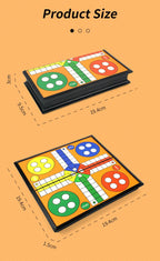 International Ludo Board Game for Kids: Portable Folding Chess Set, Educational Toy, Party Table Game for Elementary Students
