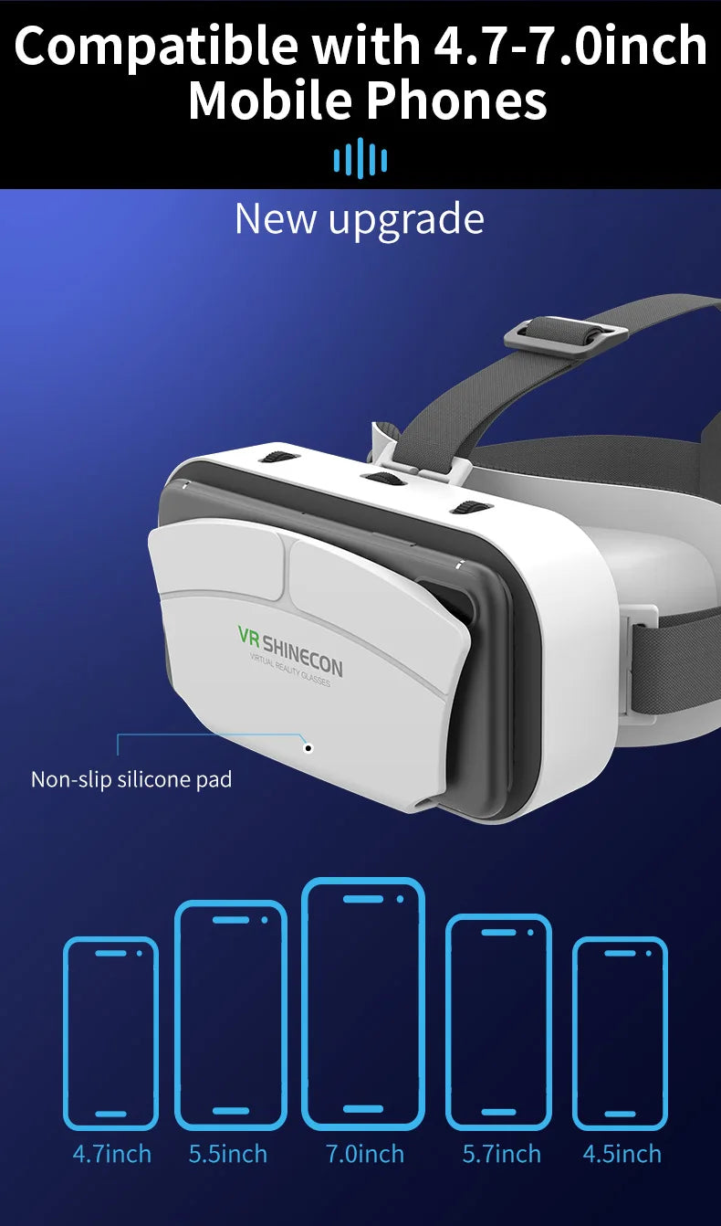 Shinecon VR Glasses 3D Headset Virtual Reality Device Helmet Goggles Lenses Mobile Smartphone Smart Phone Cell Realidade Viar VR