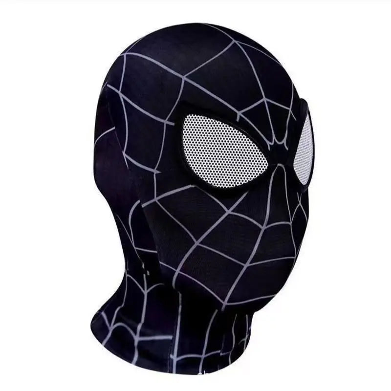 Spidey Full Head Mask for Adults Kids Miles Style Cosplay Costume Halloween Party Fun Gift with Breathable Mesh Eye Covers