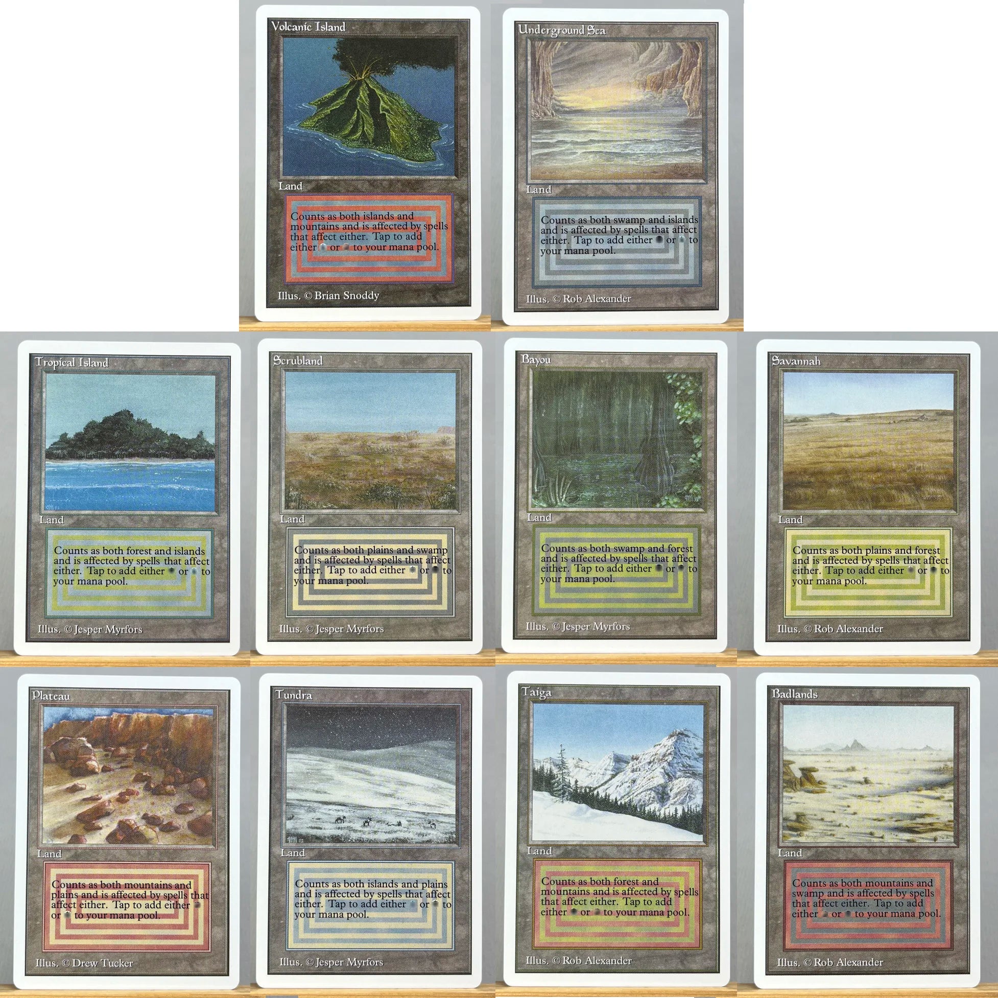 unlimited Revised MIX2/002 Tcg dual lands unlimited proxy magical cards tundra scrubland home play Revised underground gathering