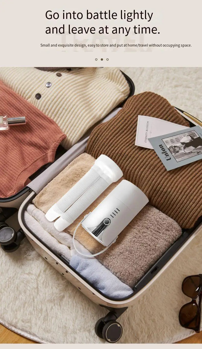 1 mini portable dryer with a small cloth bag to meet the needs of clothes of all sizes, equipped with a telescopic tube to dry s