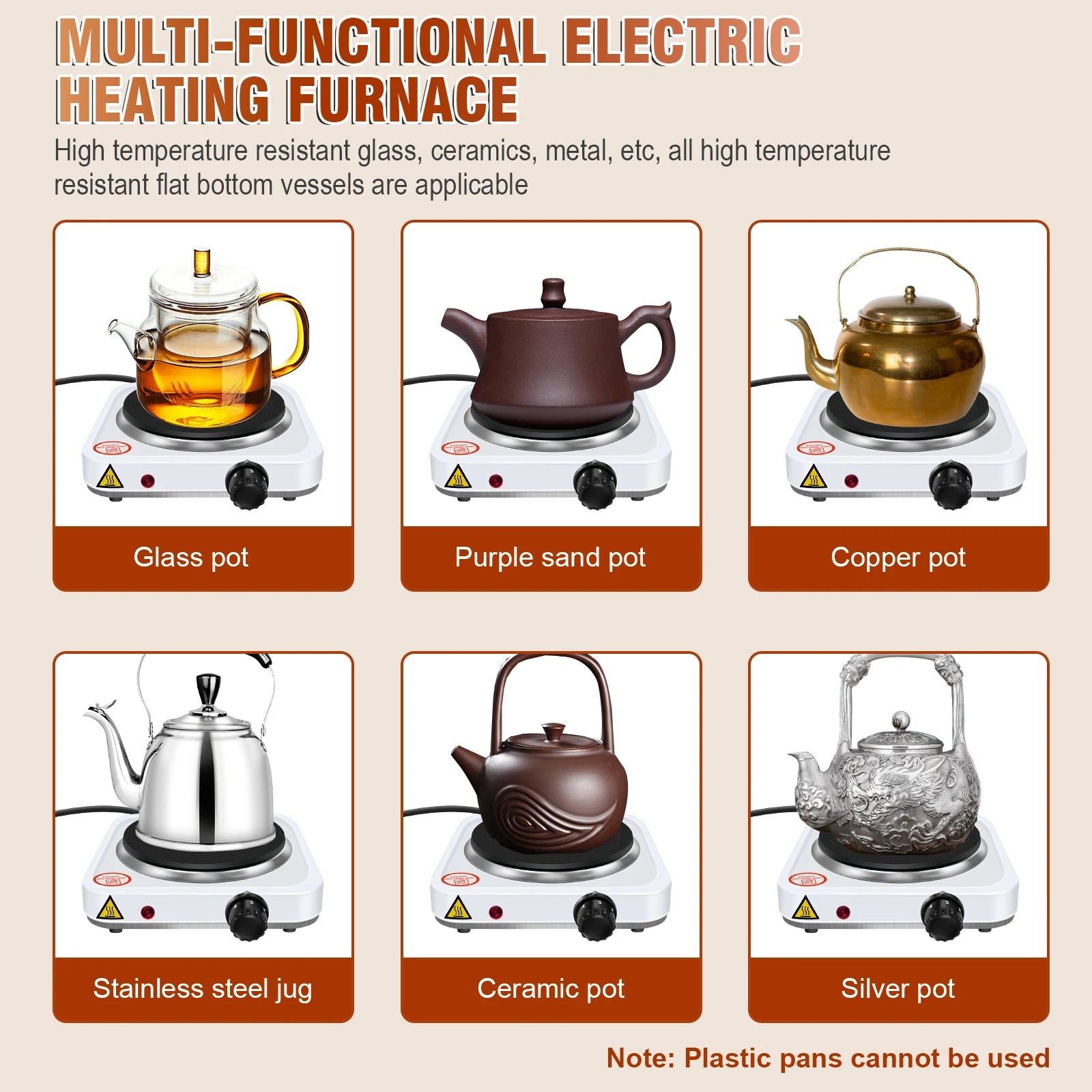 5-Speed 1000W Electric Stove Hot Plate Iron Burner Home Kitchen Cooker Coffee Heater Household Cooking Appliances