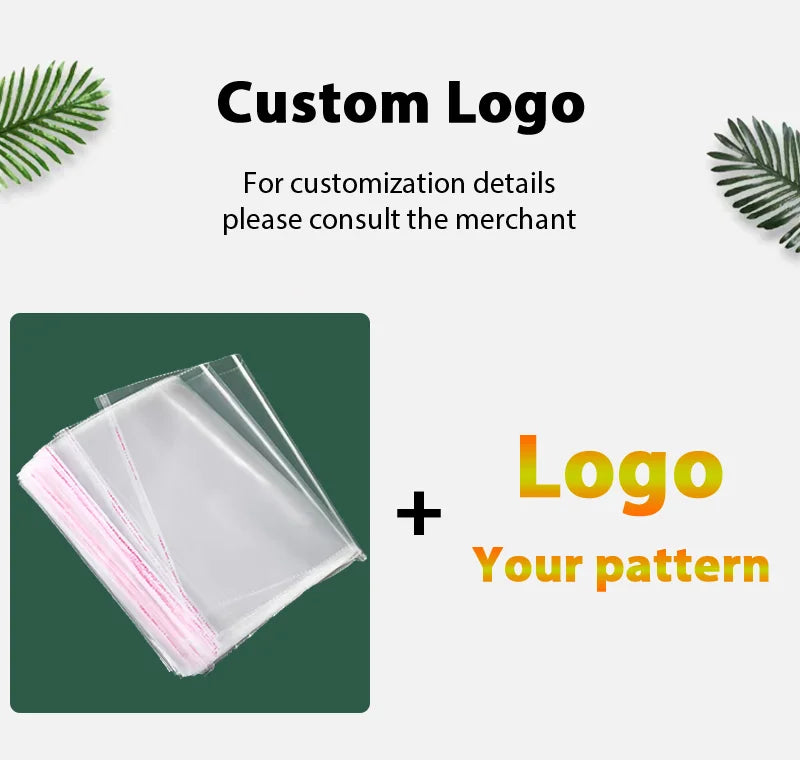 100PCS Opp Self-adhesive Transparent Plastic Bag Clothing Jewelry Packaging Self adhesive Biscuit Candy Packaging Cellophane Bag