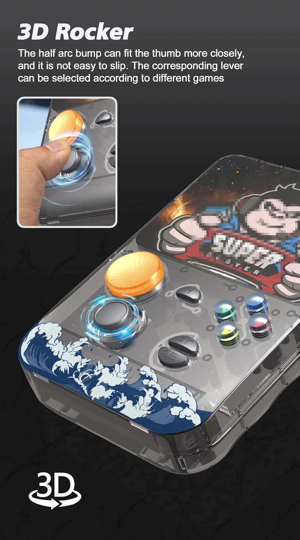 Latest Handheld Gaming Console with 3.5-inch IPS HD Screen&3D Smooth Joystick,Large Memory&Support TF Memory Card R36S Plus Secondary image