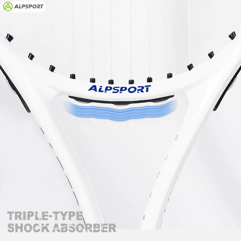 ALPSPORT Carbon Fiber Tennis Racket T800 18K-Professional Grade with Bag&Strap Lightweight Training Racquet for Adults Men&Women