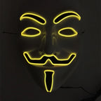 V For Vendetta Mask Cosplay Guy Fawkes Hacker Glowing Mask For Halloween Carnival  Decor Props