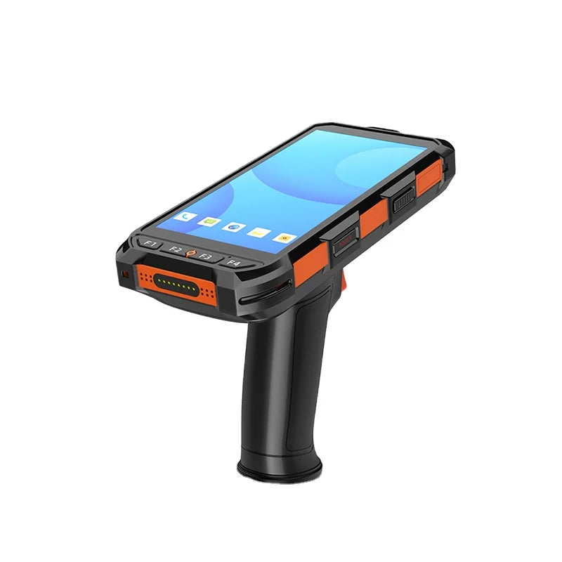 5.5inch Portable Handgrip Android 13 PDAS Rfid Reader Scanner Rug Handheld Barcode Scanner with 8000mah 64g Octa Core WiFi NFC