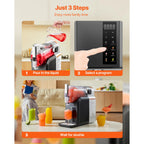 SucceBuy 2L/68oz No Ice Needed Slushy Machine Slushie Machine for Home Frozen Drink Maker with 6 Preset Programs Margarita Machi