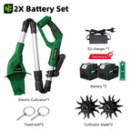 NewBeny Electric Garden Tiller Cultivator Scarifier Foldable Rototiller Soil Loosener Garden Tool