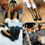 Funny Crazy Chicken Feet Socks Unisex - Novelty Knee-High Socks Funny Gift