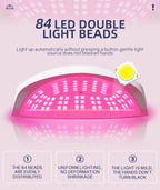 380W UV LED Lamp for Nail  84 LEDs Nail Dryer with Auto Sensor Quick-drying Manicure Lamp for Curing Nail Polish Nail Art Tools