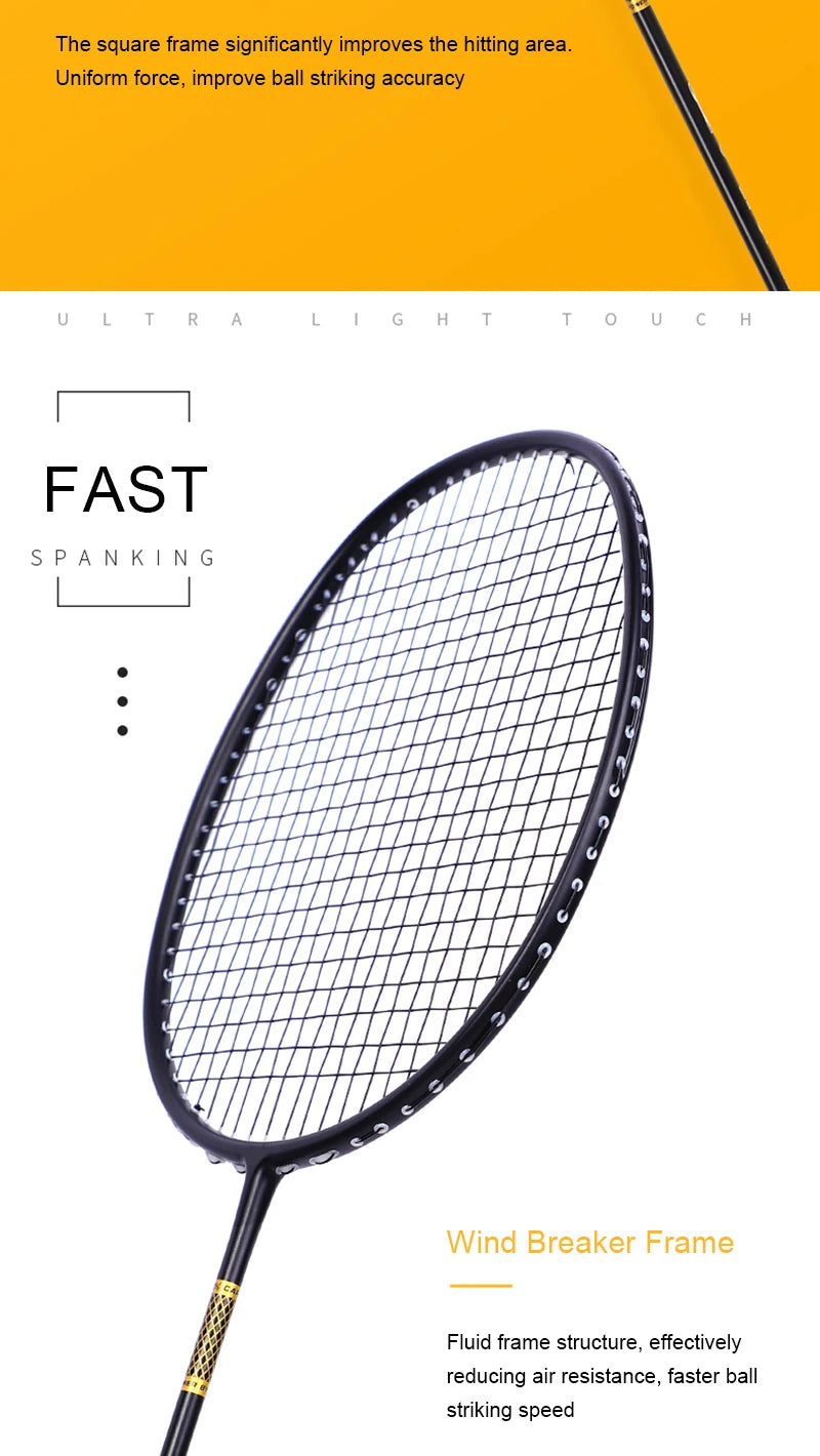 ALP ZJ2.0 Pro 4U 85g 100% Carbon Fiber + Titanium Alloy Badminton Racket Ultra-light Sports Equipment Racket Badminton Training