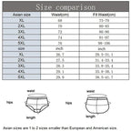 100% Cotton Men's Panties Plue Size Printed Briefs Underwear Loose Lingerie Moisture Absorbent Breathable Underpants