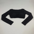 Quick Drying Breathable Short Yoga Sexy Clothes For Women Nude Feeling Fitness Tops Slim Fit Exercise Running Clothes