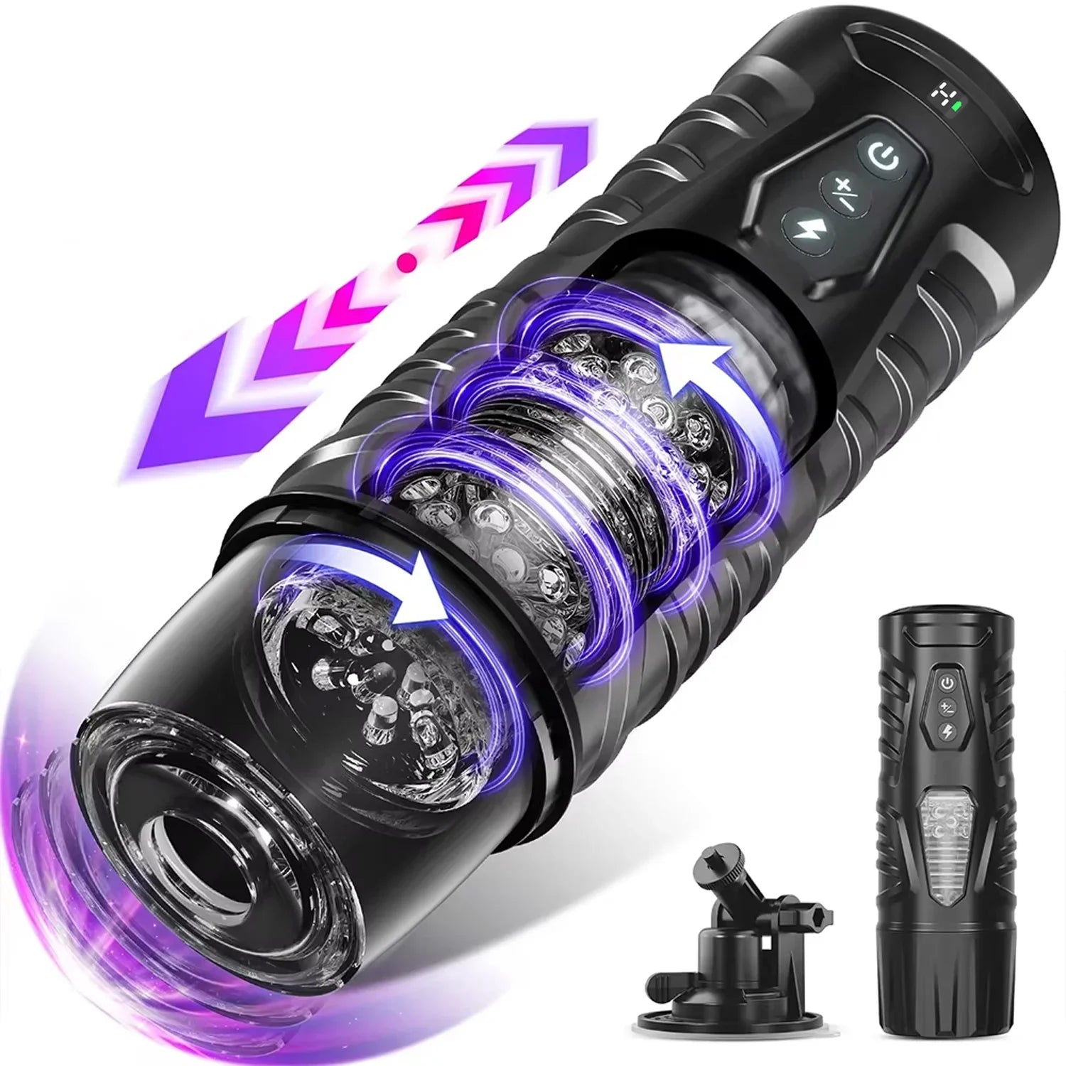 Telescopic Rotation Male Masturbator Cup Vagina 7 Thrusting Masturbation Cup Sex Toys for Men Automatic Piston Mastubator