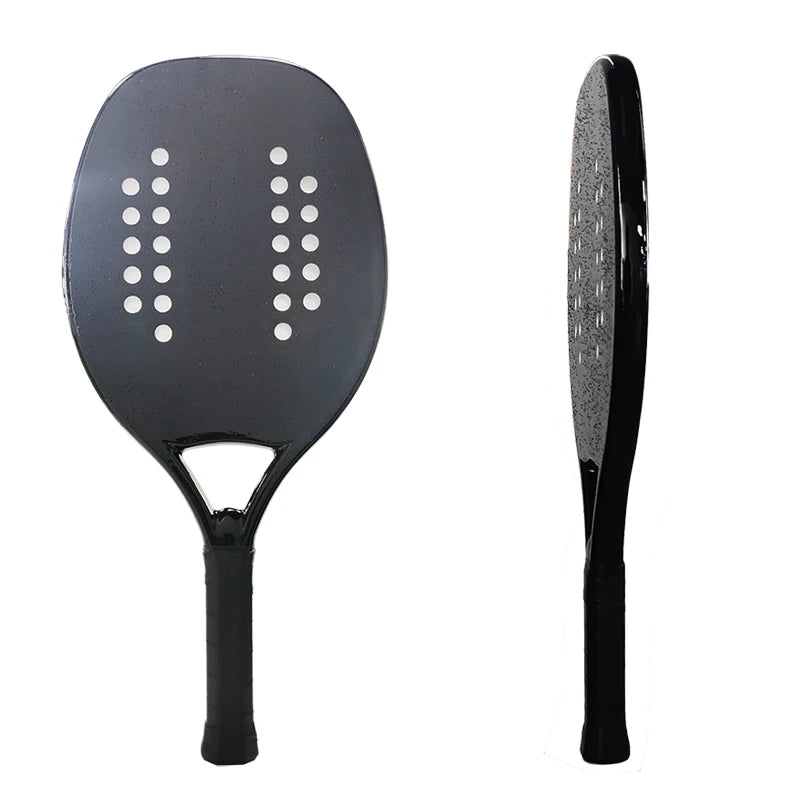 HOOWAN BLACKSHARK Beach Tennis Racket Carbon UD Graphite Rough Surface Soft White EVA Core Racket Beach Tennis 22MM