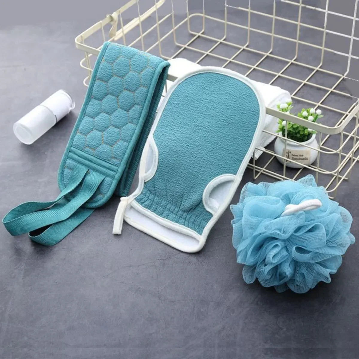 3pcs/set Body Scrubber Back Massage Exfoliating Sponge Bathroom Bath Brush Scrub Shower Brush Body Wash Scrub Bath Supplies Secondary image
