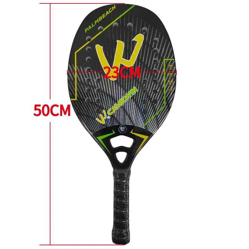 3K Camewin Beach Tennis Racket Full Carbon Fiber Rough Surface Outdoor Sports Racket For Men Women Adult Tennis Racket The New