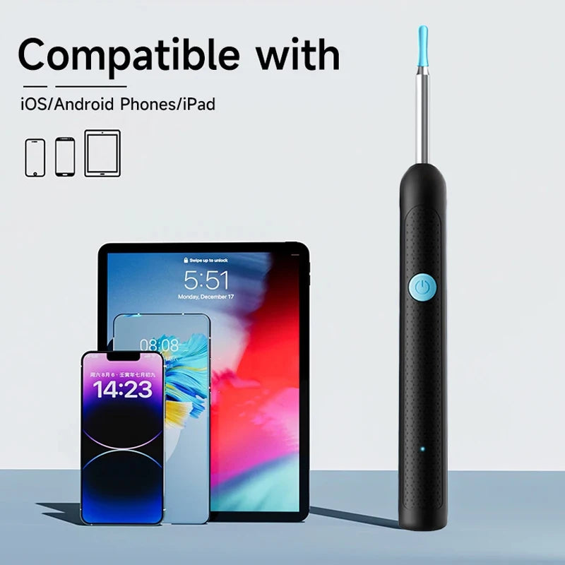 Visual Ear Wax Cleaner with Camera Safe Earwax Removal Endoscope with 5M Camera Luminous Otoscope Ear Cleaning Tools Ear Care