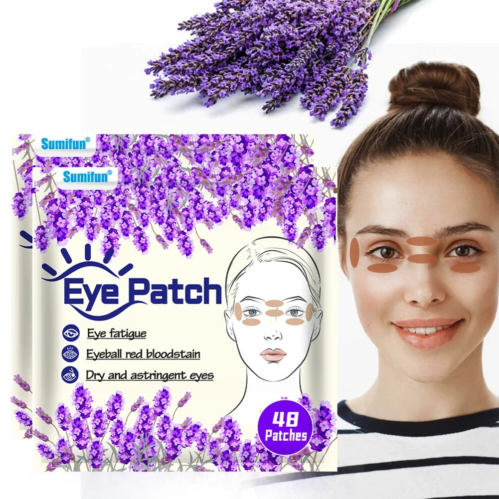 48pcs/pack Eye Care Patch Improve Eyesight Good Vision Sticker Relieve Eye Dry Fatigue Myopia Herbal Medical Plaster