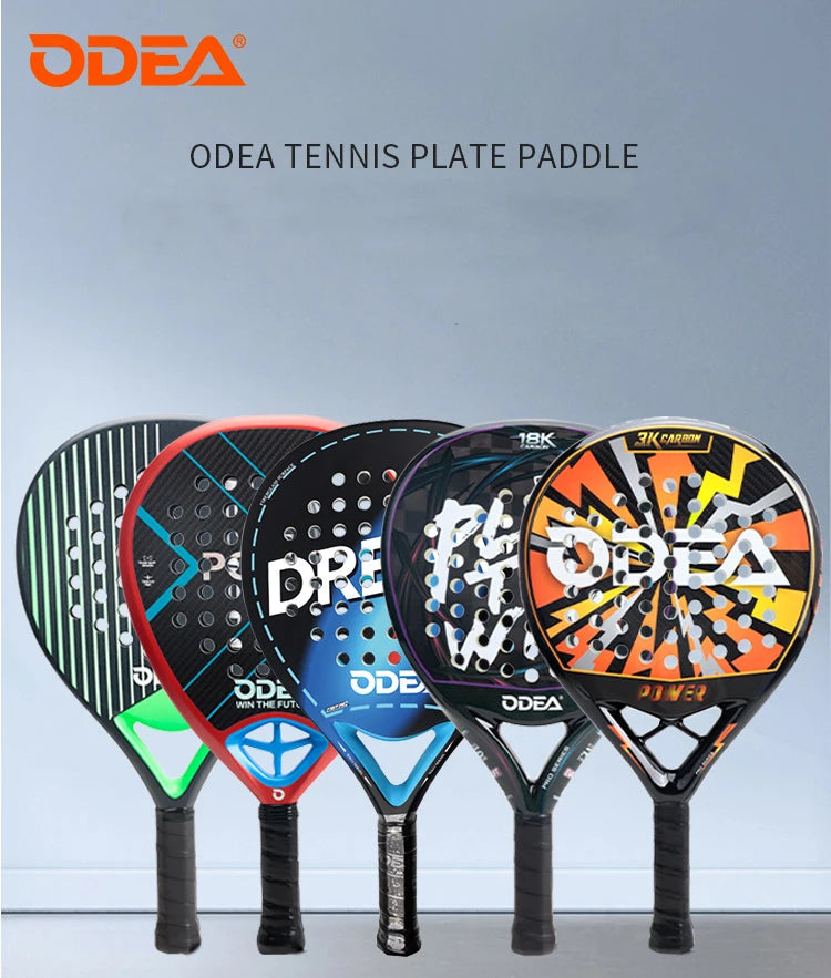 ODEA Beach Tennis Racket Full Carbon Fiber Rough Surface Outdoor Sports Racket For Men Women Adult Senior Player 3K 18K