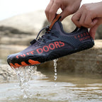 Men Water Sports Shoes Quick Dry Non-Slip Five Finger Shoes Outdoor Wading Swimming Barefoot Aqua Shoes Lightweight Sneakers