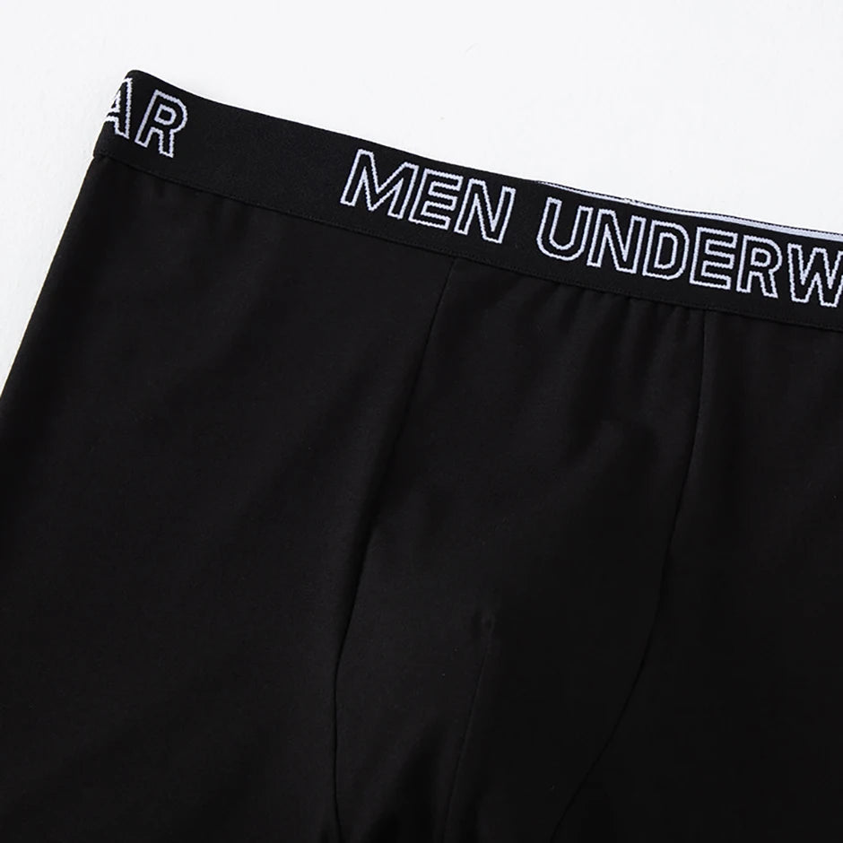 4/10 Piece Men's And Teenagers' Four Season Black Basic Versatile Elastic Waisted Underwear Boxer Shorts Plus Size Sport Shorts