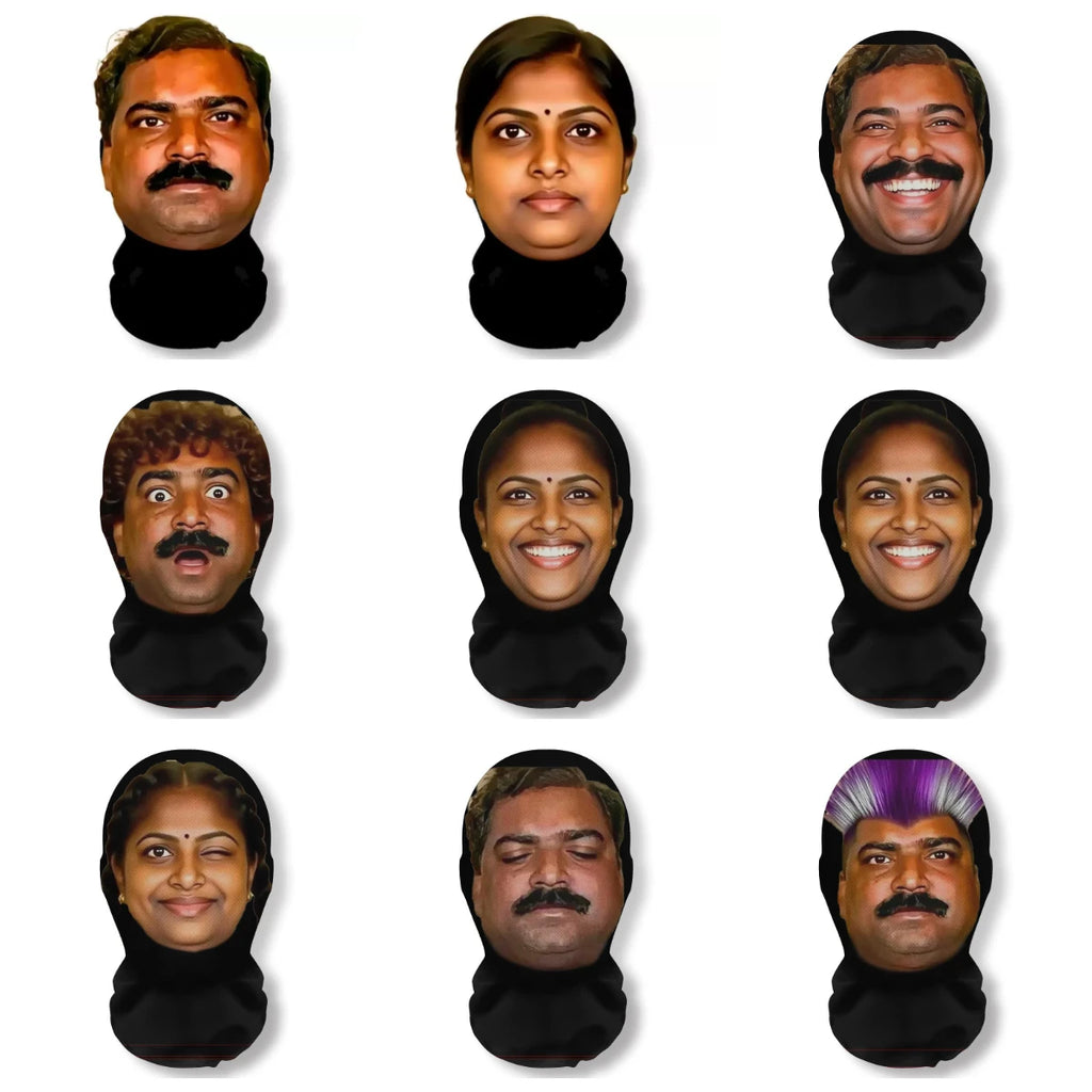 Funny Indian Facial Expression Spoof Abstract Humorous Mask Novelty Live Streaming Outdoor Prop Cosplay Costume Accessories
