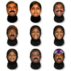 Funny Indian Facial Expression Spoof Abstract Humorous Mask Novelty Live Streaming Outdoor Prop Cosplay Costume Accessories