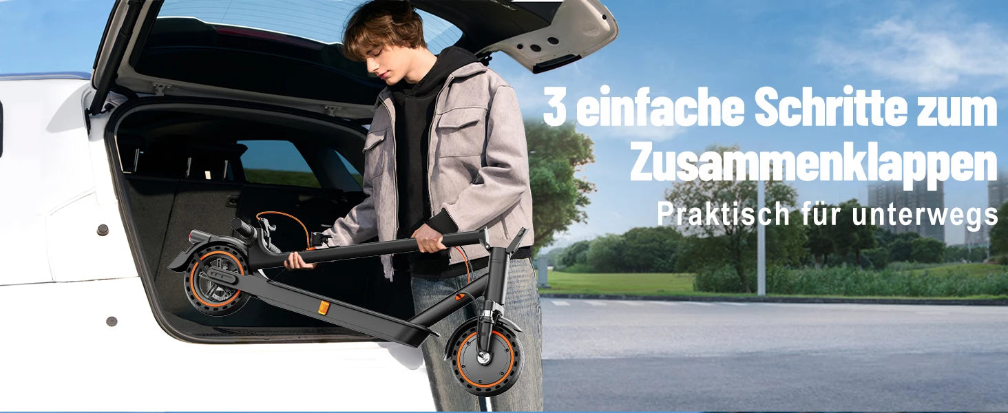 TODIMART T6 ABE e-scooter with road approval, 30 km, 350W, inch tires, Dual shock absorbers, e-scooter for adults