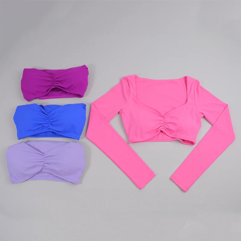 Quick Drying Breathable Short Yoga Sexy Clothes For Women Nude Feeling Fitness Tops Slim Fit Exercise Running Clothes