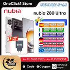 Global Version Zte Nubia Z80 Ultra 5g Snapdragon 8 Elite Gen 5 7200Mah 6.85'' 144Hz Oled Display 90W Fast Charging 64Mp+50Mp Ai Camera Nfc Google Play
