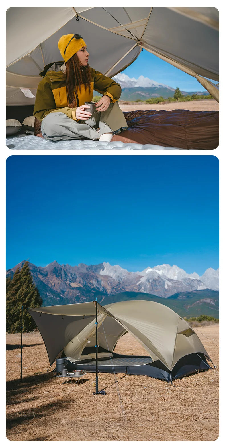 Naturehike Mongar UL 2 Tent 2 Person Backpacking Tent 20D Ultralight Travel Tent Waterproof Hiking Survival Outdoor Camping Tent