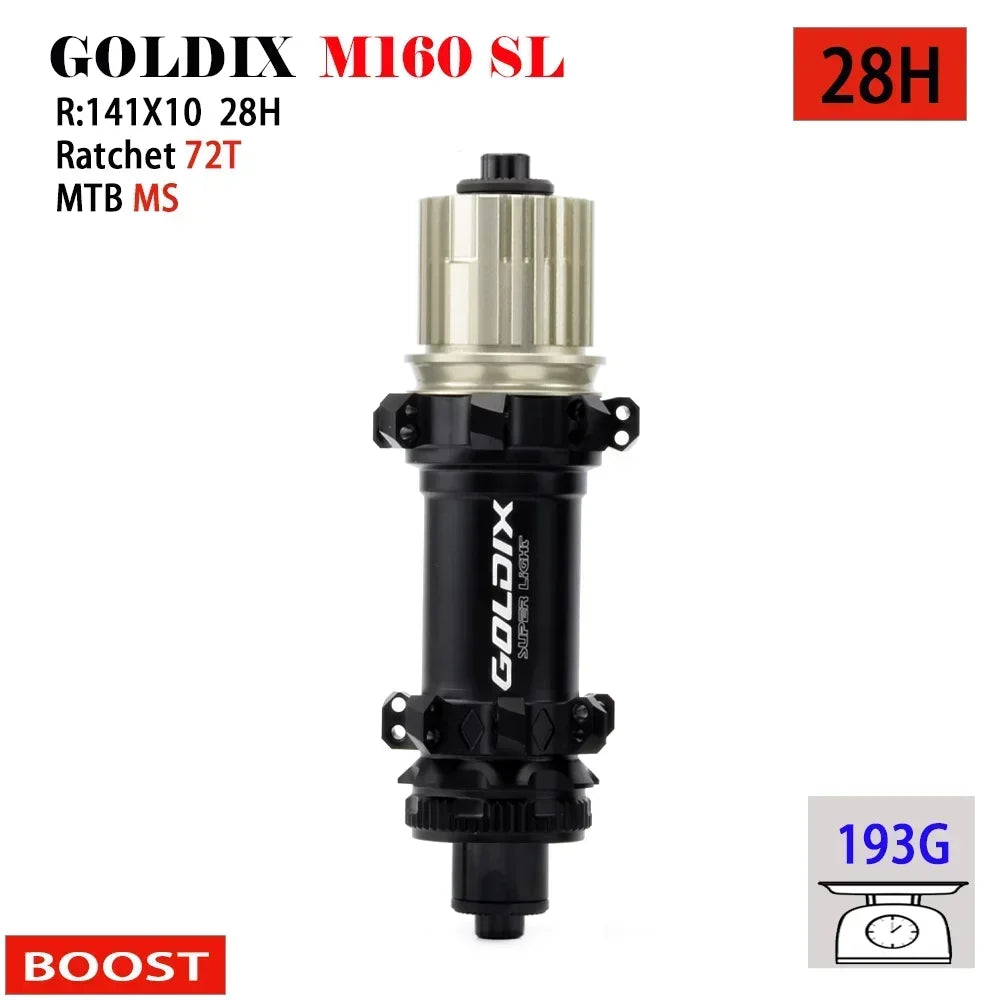 GOLDIX M160 Super Light MTB BOOST Hub Center Lock Disc 28H Ratchet 72T Mountain XD Bike Hub for Shimano SRAM 11 12 Speed