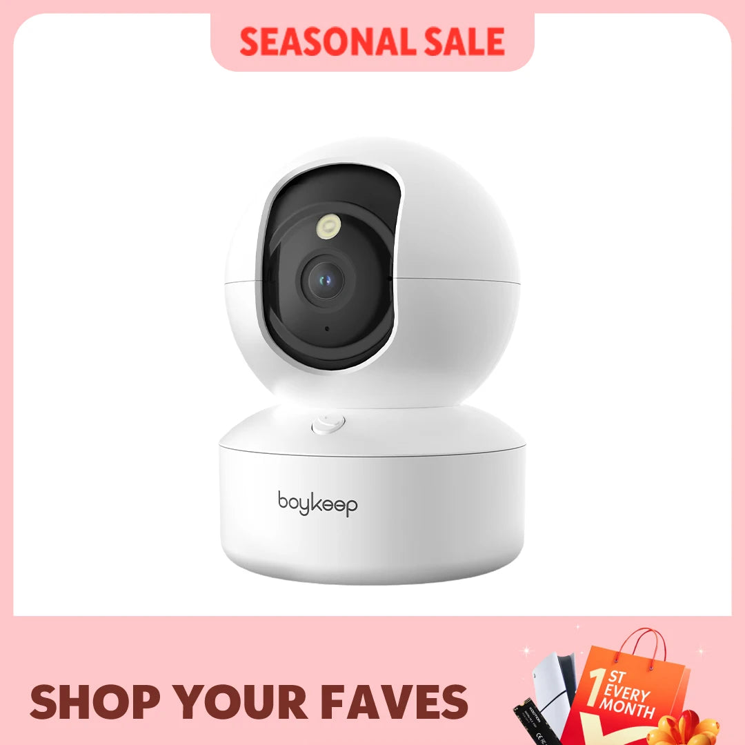 BoyKeep 3MP 5G/2.4GHz وائی فائی انڈور ہوم سیکیورٹی آئی پی سمارٹ بے بی مانیٹر کیمرہ خودکار ٹریکنگ 24/7 ویڈیو سرویلنس کیمرہ Main image