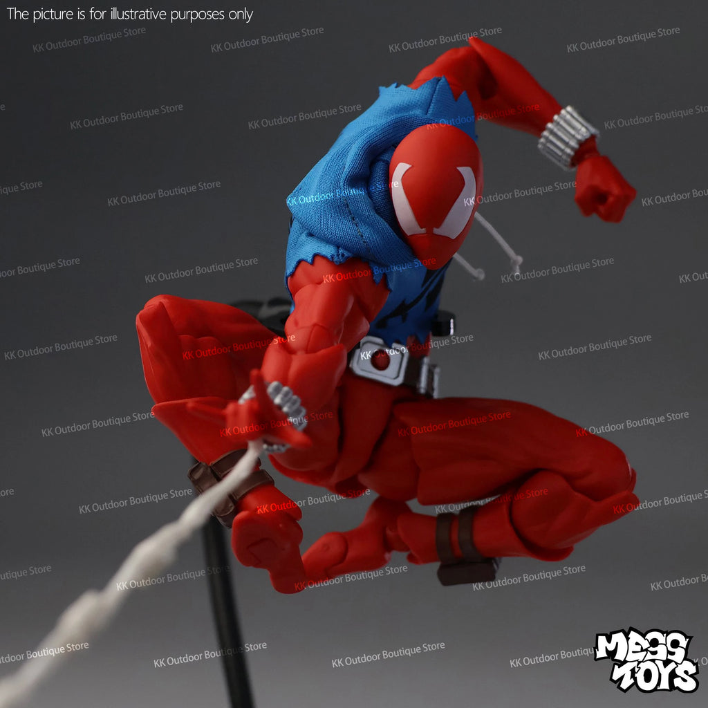 In Stock Mess Toys Scarlet Hero Scarlet Spider Man Messtoys Spiderman Anime Action Figure Figurine Statue Model Gifts Kids Toys