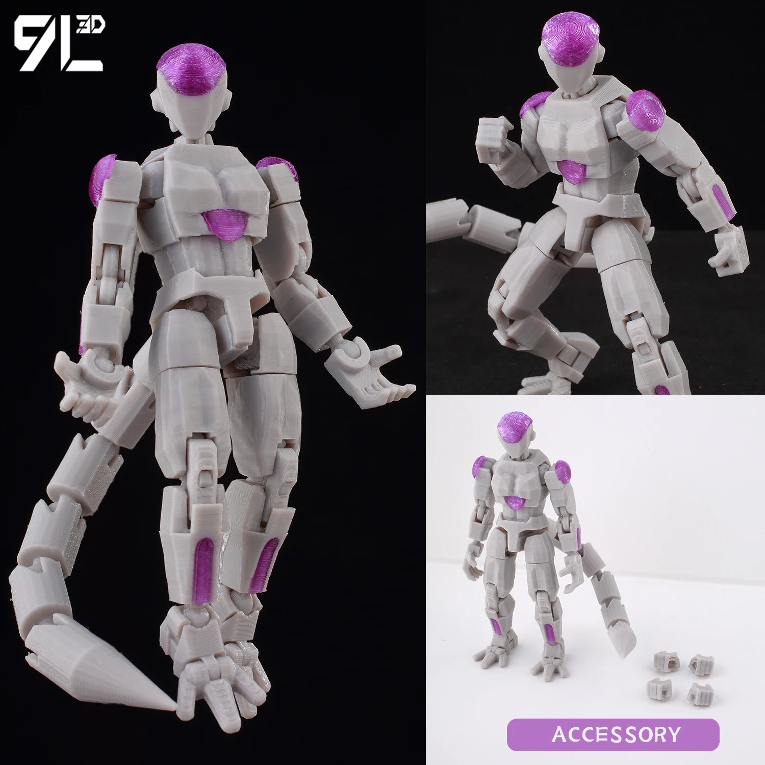 9L3D Printed Dragon Ball Son Goku Vegeta Beerus Frieza Anime Lucky13 Dummy13 Titan13 Action Figures Multi-Jointed Movable Toys