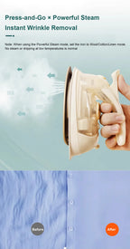 100-240V Mini Iron Handheld Garment Ironing Machine Ceramic soleplate Wet Dry Dual use Clothes Fabric Ironing Portable fortravel