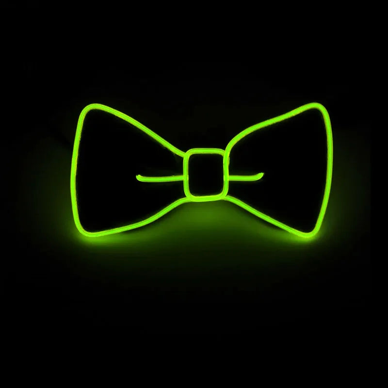 LED Glowing Bow Ties for Men Light Up Ties Personalized Night Club Concert Masquerade Accessory for Carnival Decor