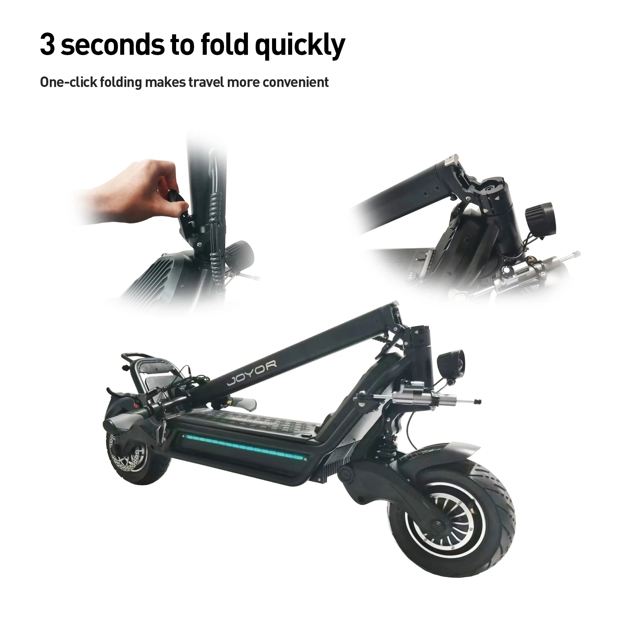 JOYOR E6-S Adult Electric Scooter 3200W Motor 60V31.5AH Battery Off-road EScooters NFC Unlock Hydraulic Brake Foldable E-Scooter