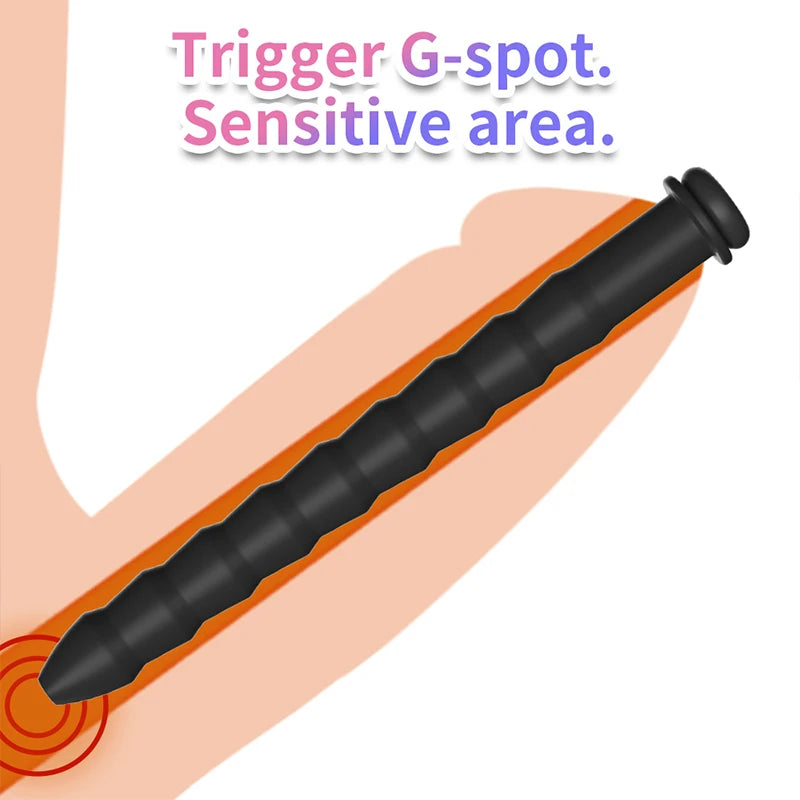 5 Sizes Curved Urethral Sound Penis Insert Stimulation Dilator Chastity Catheter Hollow Penis Plug With Stopper Sex Toys For Men