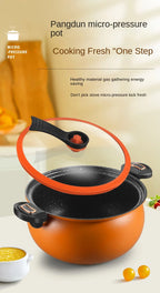 Large-Capacity Micro-Pressure Sandpot Household Slow-Cooking Stew Pot Soup Pot Stainless Steel Pumpkin Pot Induction Cooker & Ga