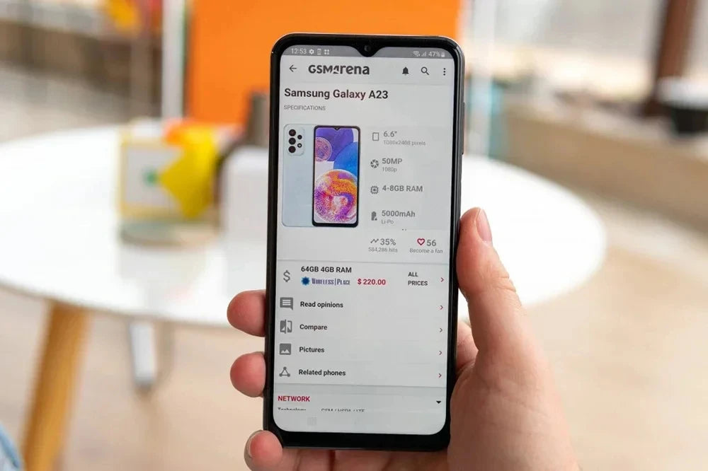 Samsung Galaxy A23 2SIM Smart Android Phone Global Version 6.6-inch 50MP Quad Camera Samsung Smartphone 5000mAh Unlocking NFC
