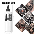 DQFART 240ml Triple Black/Withe Professional Tattoo Ink For Permanent Semi-permanent Skin Body Art Pigment Tattoo Supplies